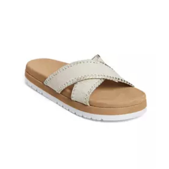 NWT Jack Rogers Lexi Criss-Cross Sandals Natural/ Platinum - Picture 6 of 15